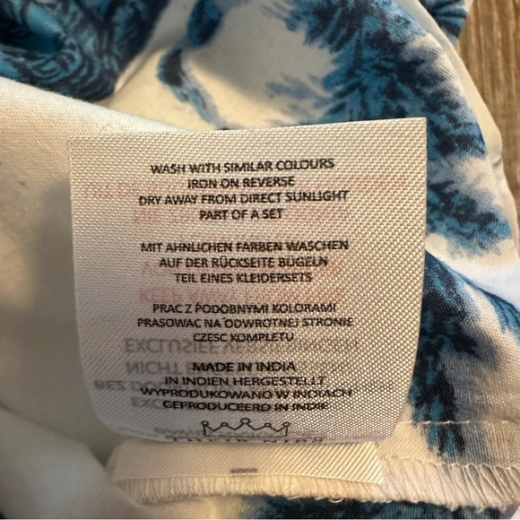 NWT Their Nibs two piece pajama set, Blues & and White, Size Large. - Picture 6 of 13